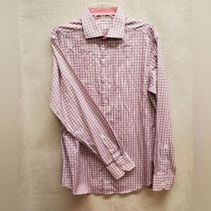 Bugatchi UOMO Button Up Plaid Men's Dress Shirt